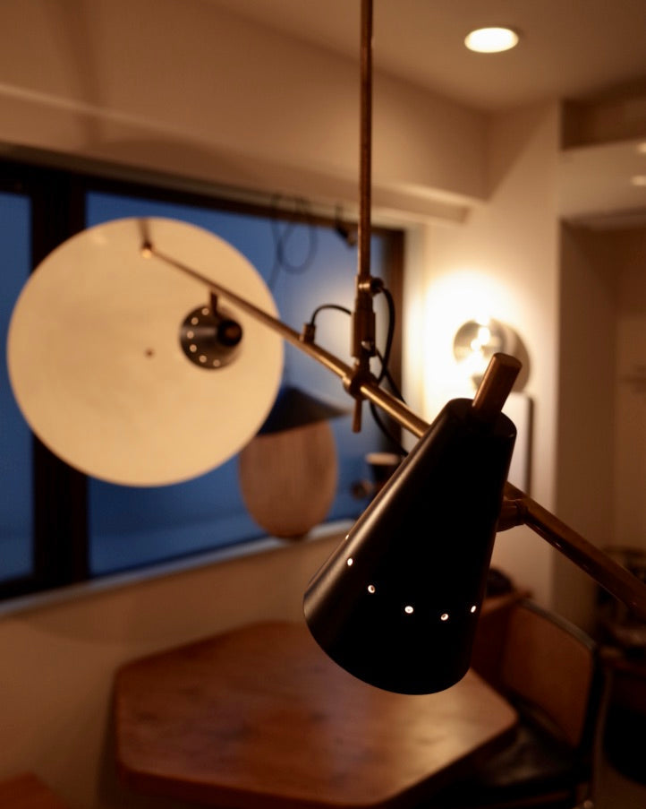 Italy Reflective Plate Brass Lamp Midcentury stilnovo styler