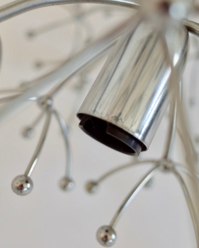 Gaetano Sciolari sputnik chandelier Chrome plated brass  Italy 1970s