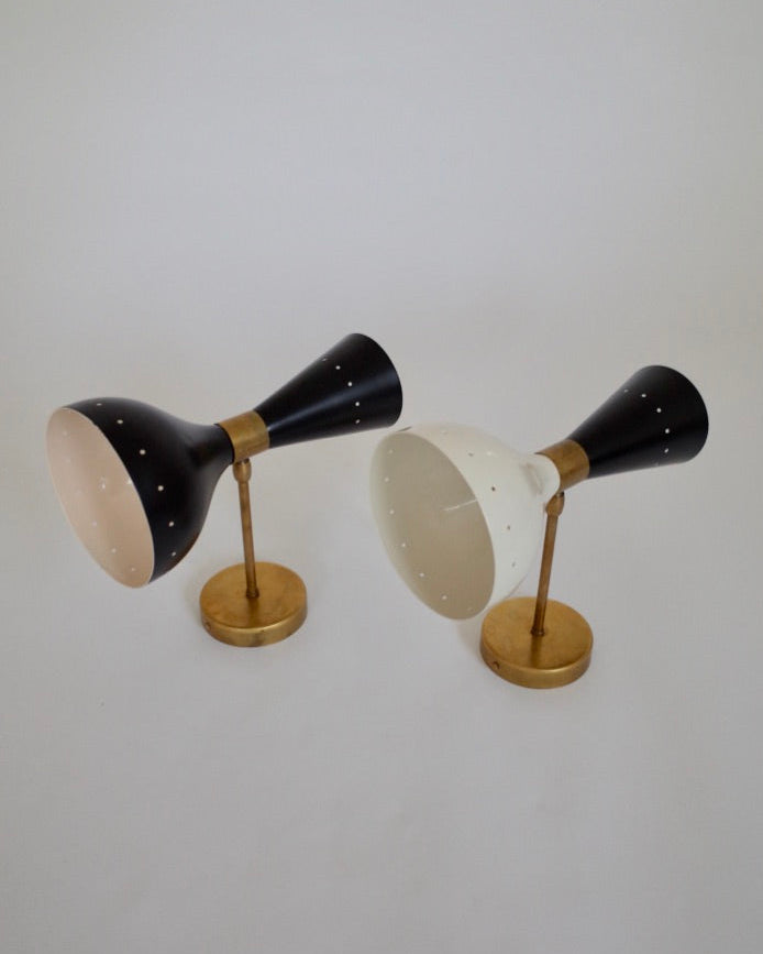 Italian Double Cone Sconces Brass Lamps