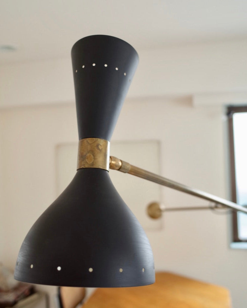 Italy Chandelier Brass Lamp reflective plate