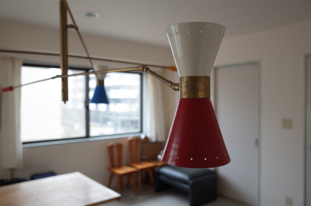 Italy 3Arms Chandelier Brass Lamp