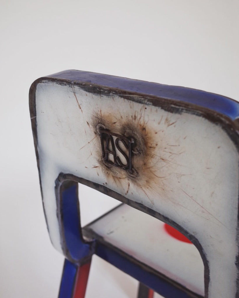 Anacleto Spazzapan - Steel Chair - Giappone~Japan~ Italy - 2000s