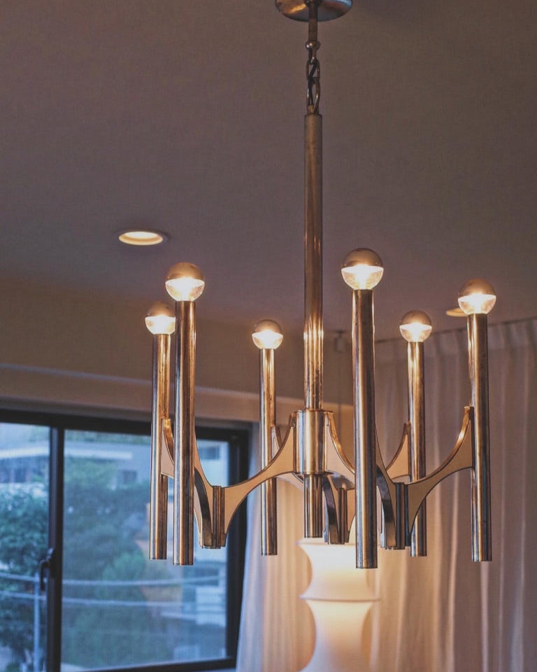 Gaetano Sciolari Model-105 Chandelier 1970s