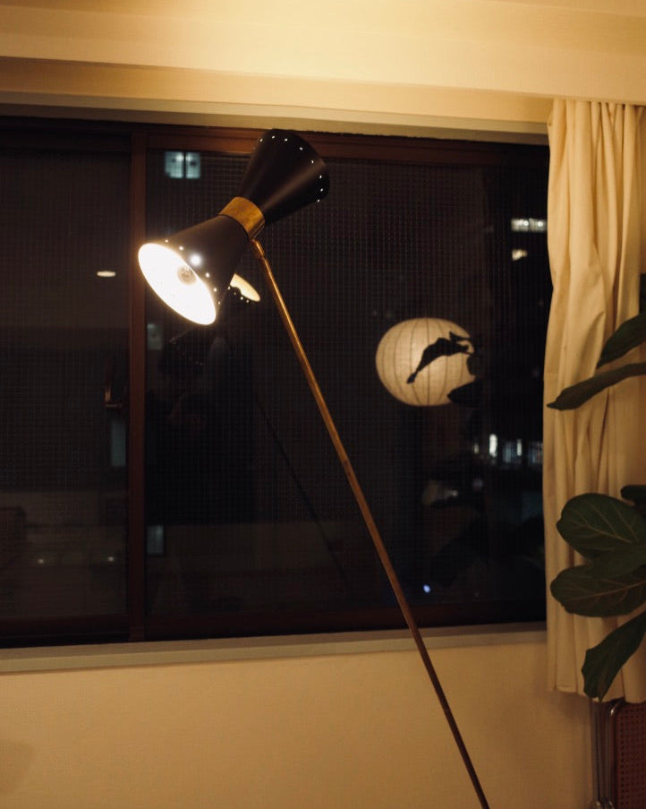 Italy Floor brass lamp Stilnovo styler