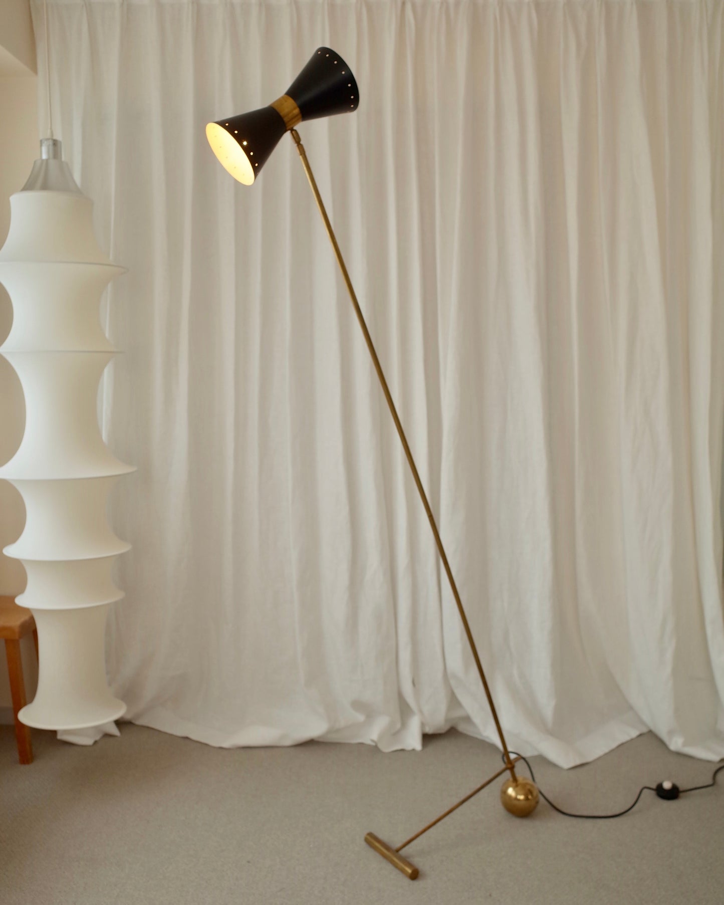 Italy Floor brass lamp Stilnovo styler