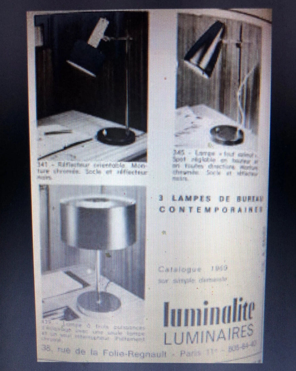 Jacques Biny – Lampe 439 (Luminalite Luminaires), 1950s