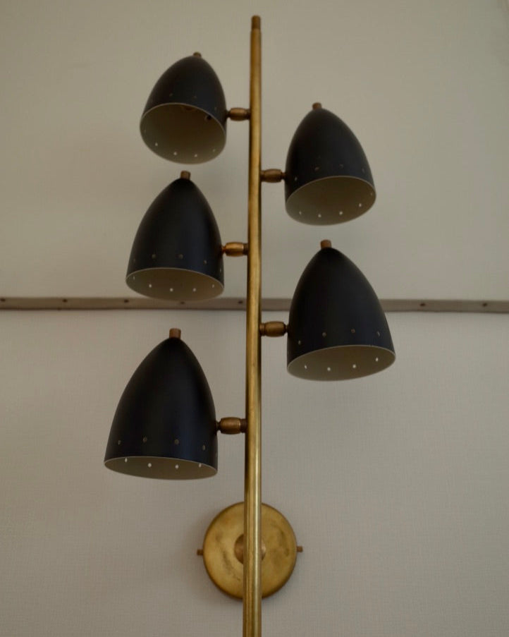 Italy 5 lights Brass Wall Lamp