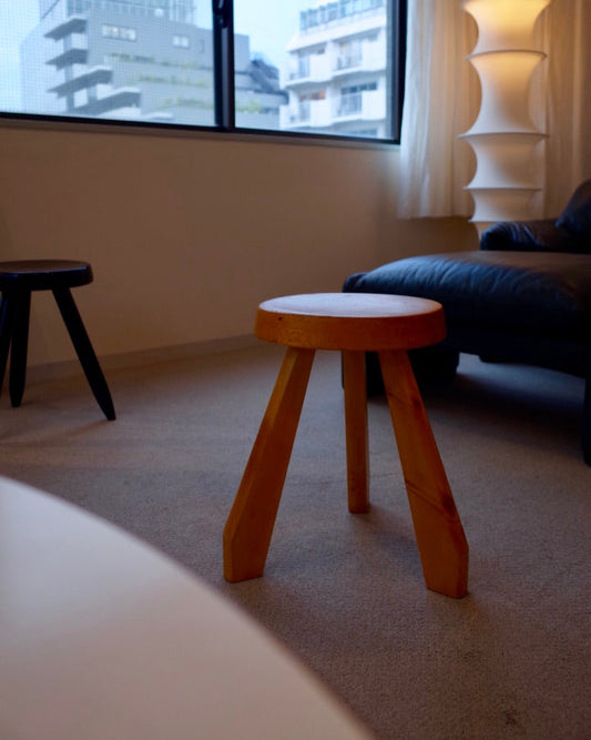 Charlotte Perriand Meribel SNDOZ Stool 1970s