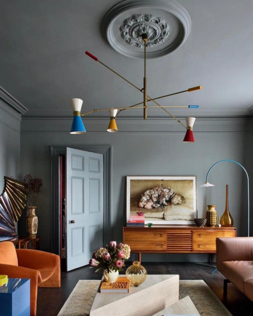 Italy 3Arms Chandelier Brass Lamp