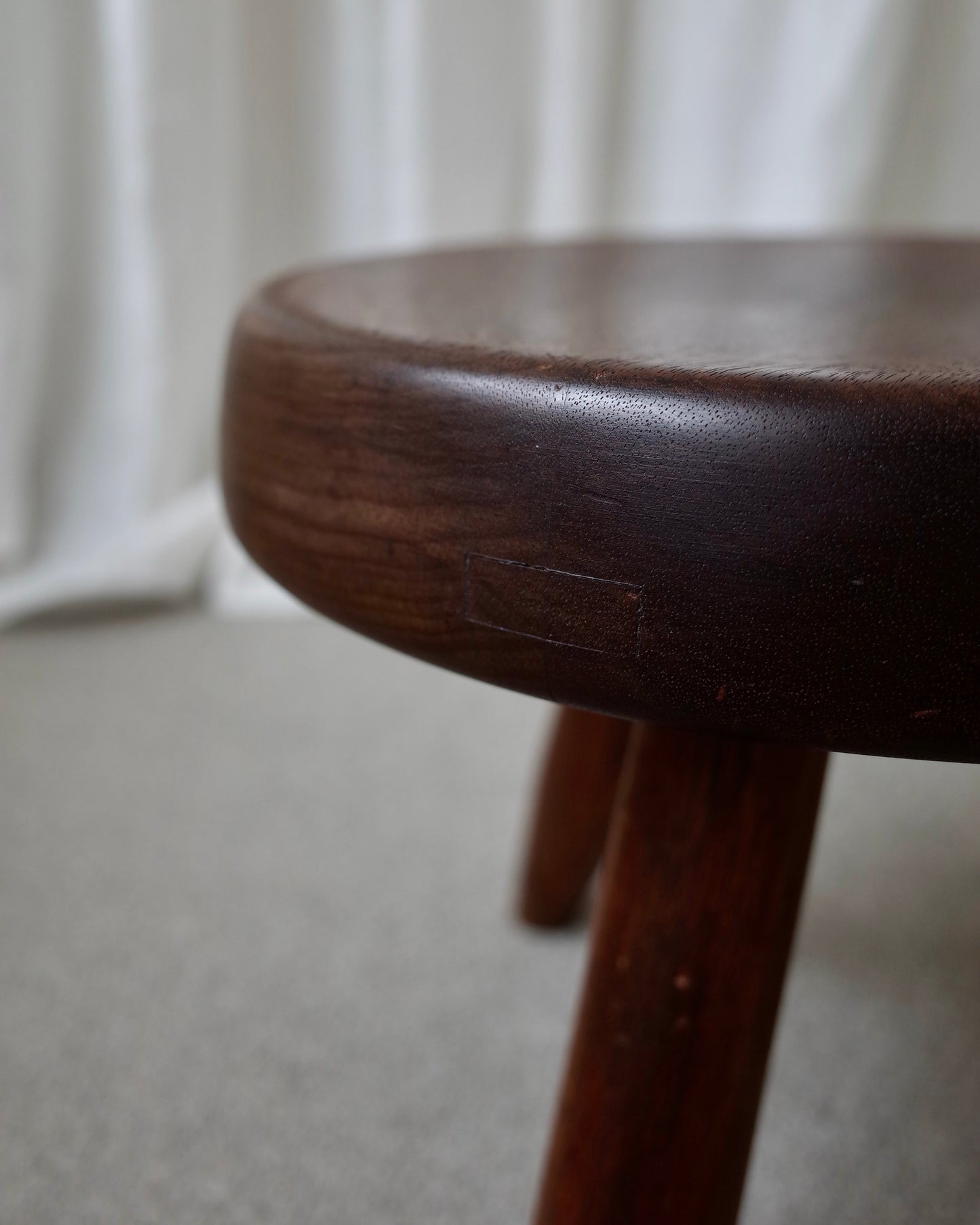 Charlotte Perriand Berger Stool 1950s Mahogany