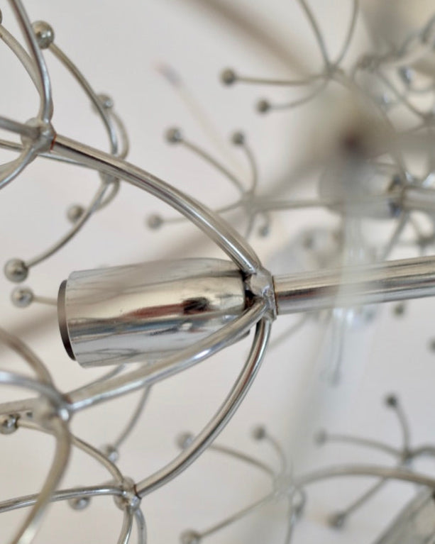 Gaetano Sciolari sputnik chandelier Chrome plated brass  Italy 1970s