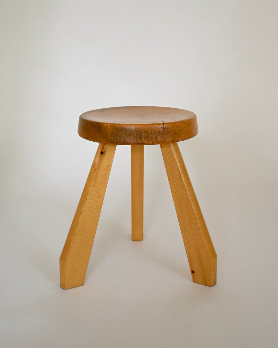 Charlotte Perriand Meribel SNDOZ Stool Les Arcs 1970s