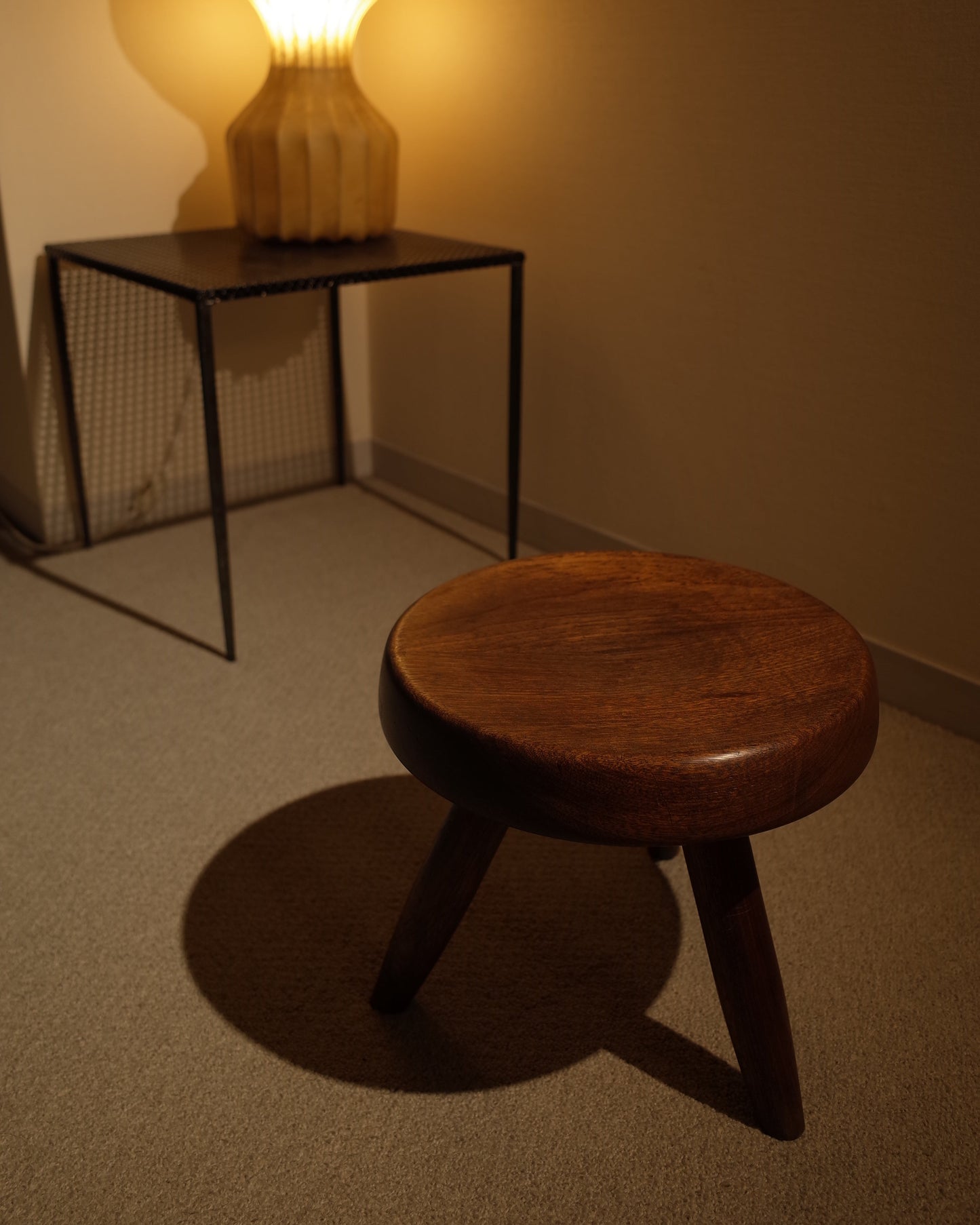 Charlotte Perriand Berger Stool 1950s Mahogany