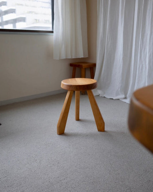 Charlotte Perriand Meribel SNDOZ Stool Les Arcs 1970s