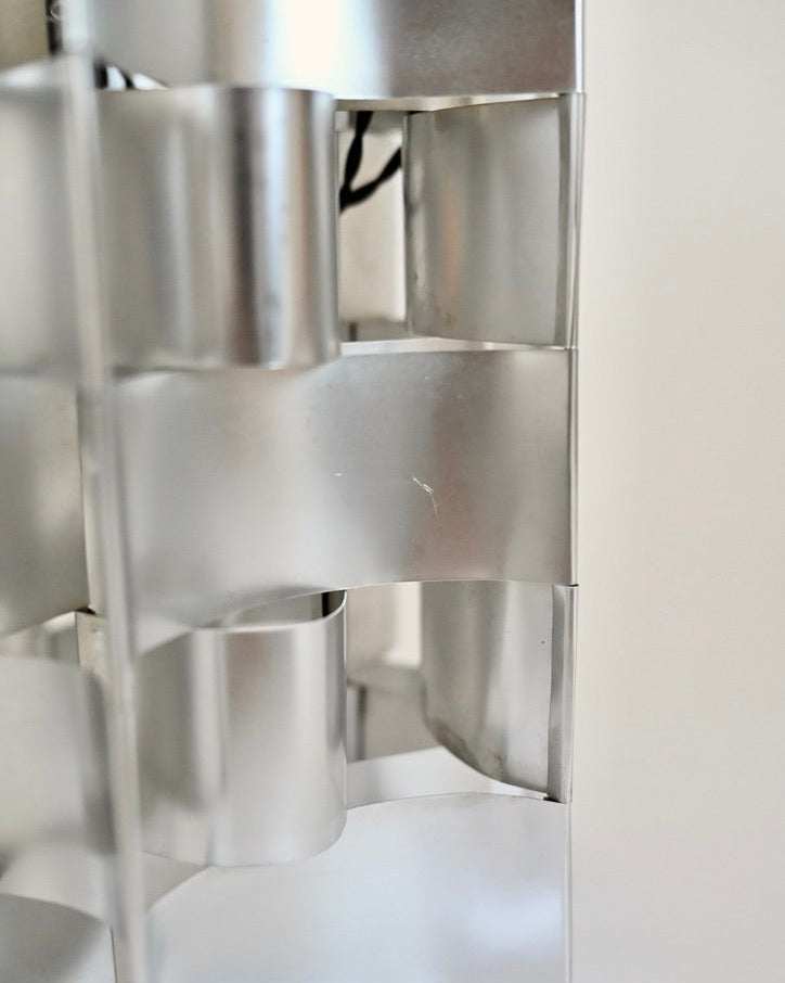 Max Sauze Aluminum Pendant Lamp, France, 1970s