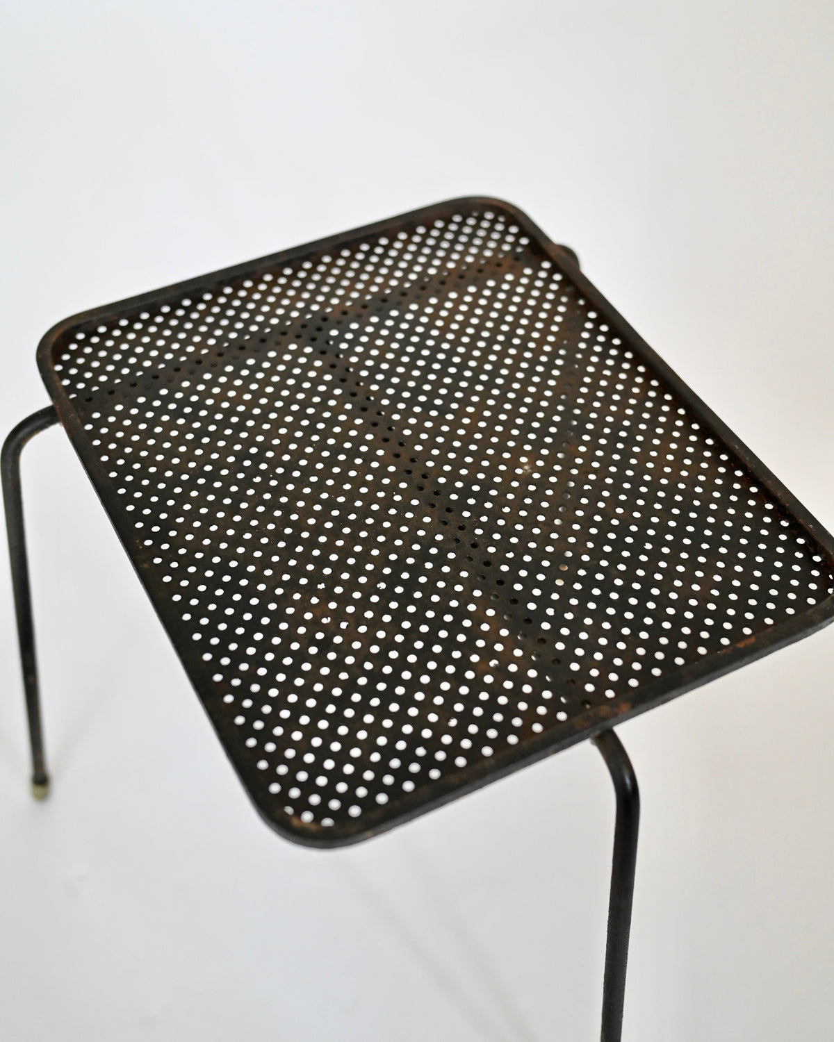 Mathieu Matégot Soumba tables, three-color set, France 1953