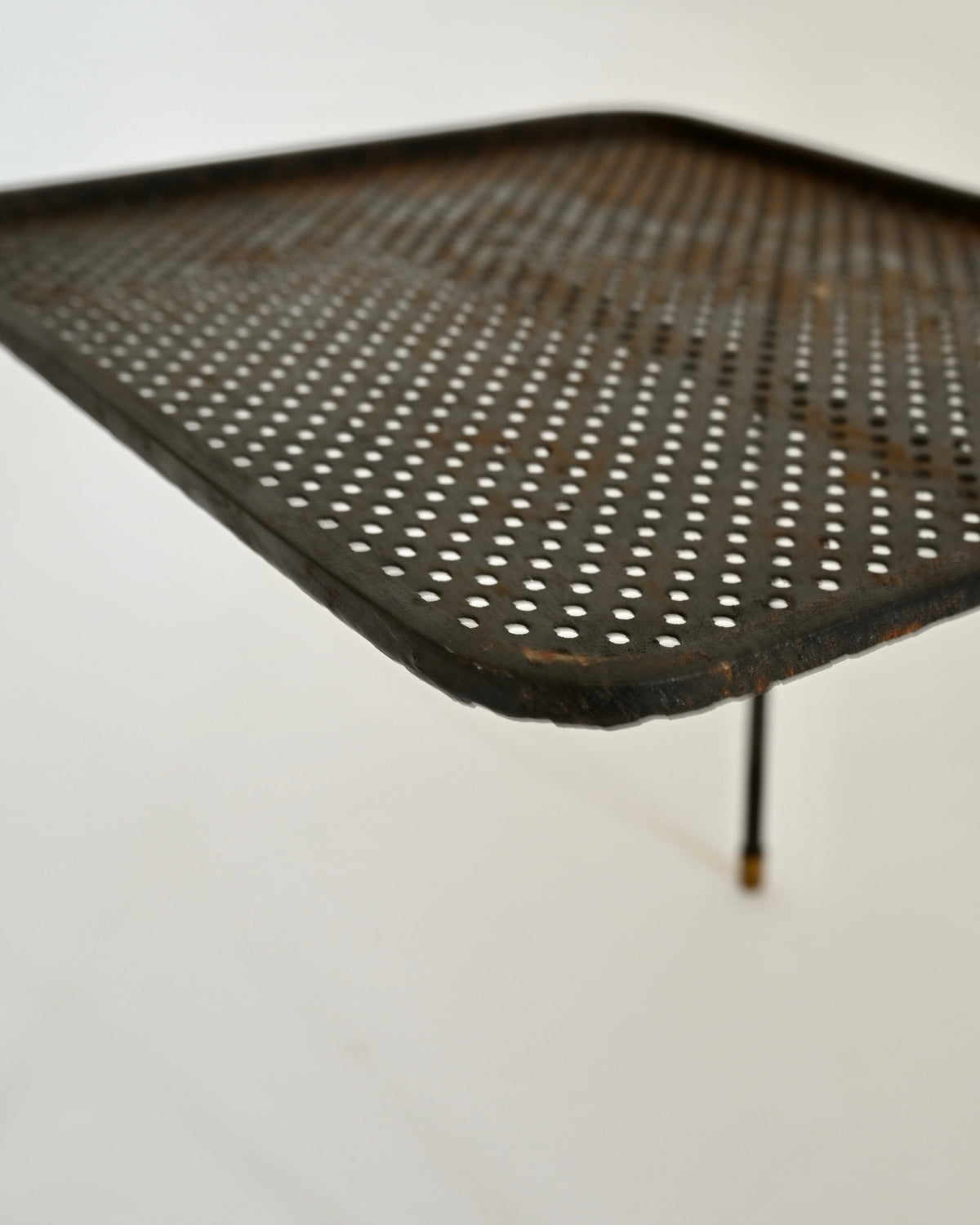 Mathieu Matégot Soumba tables, three-color set, France 1953