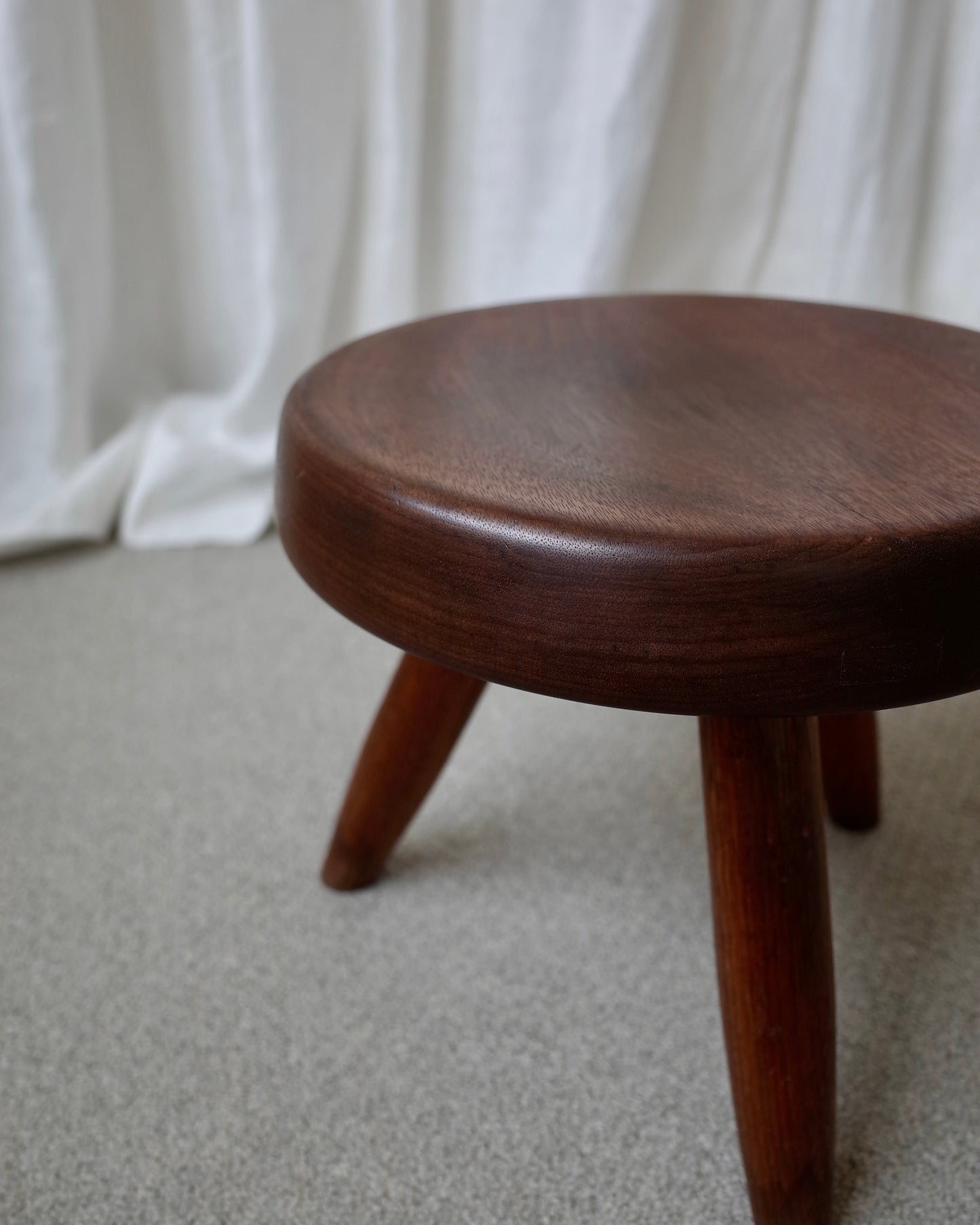 Charlotte Perriand Berger Stool 1950s Mahogany