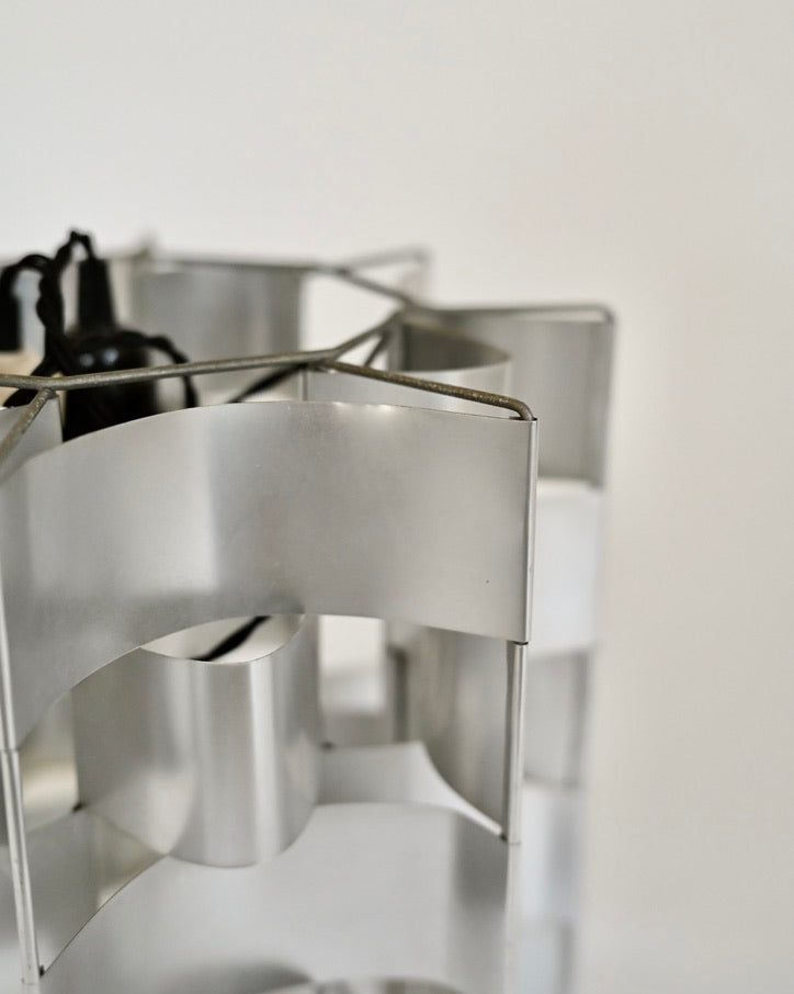 Max Sauze Aluminum Pendant Lamp, France, 1970s