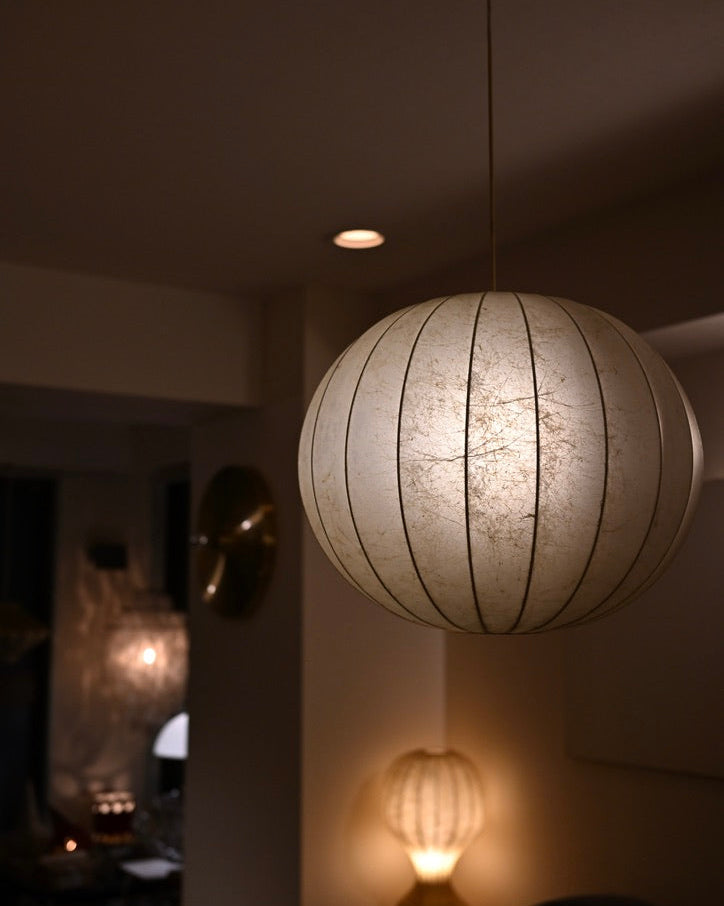 Goldkant Leuchten XL Cocoon Pendant Lamp, Germany, 1960s Ø50cm