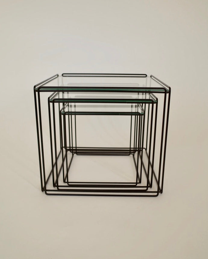 Max Sauze “Isocele” Nesting Tables / Groupe S.A France 1970s
