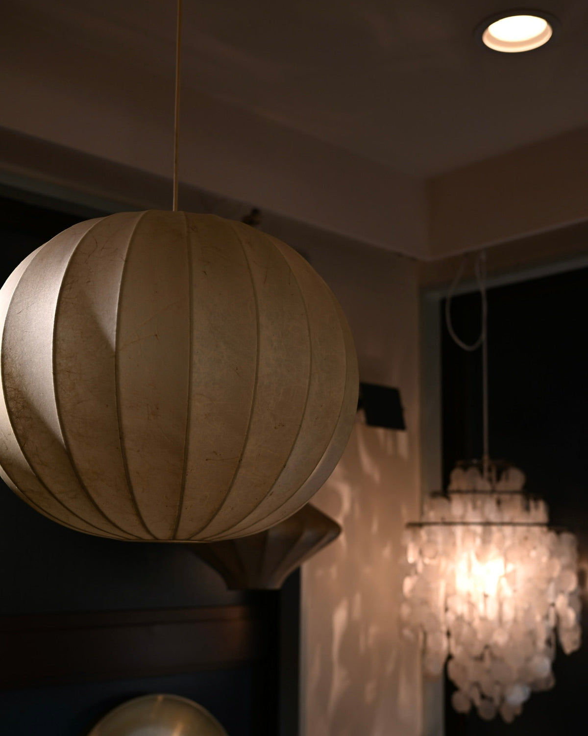Goldkant Leuchten XL Cocoon Pendant Lamp, Germany, 1960s Ø50cm