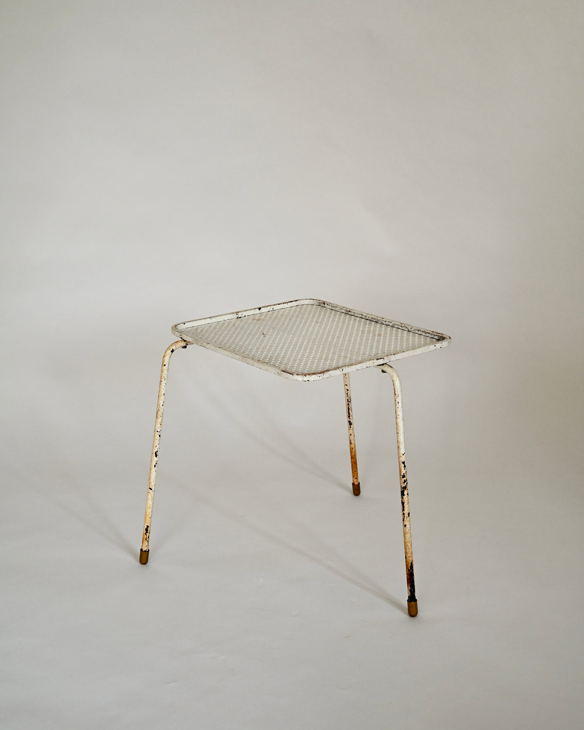 Mathieu Matégot Soumba tables, three-color set, France 1953