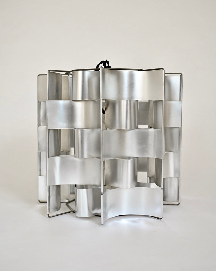 Max Sauze Aluminum Pendant Lamp, France, 1970s