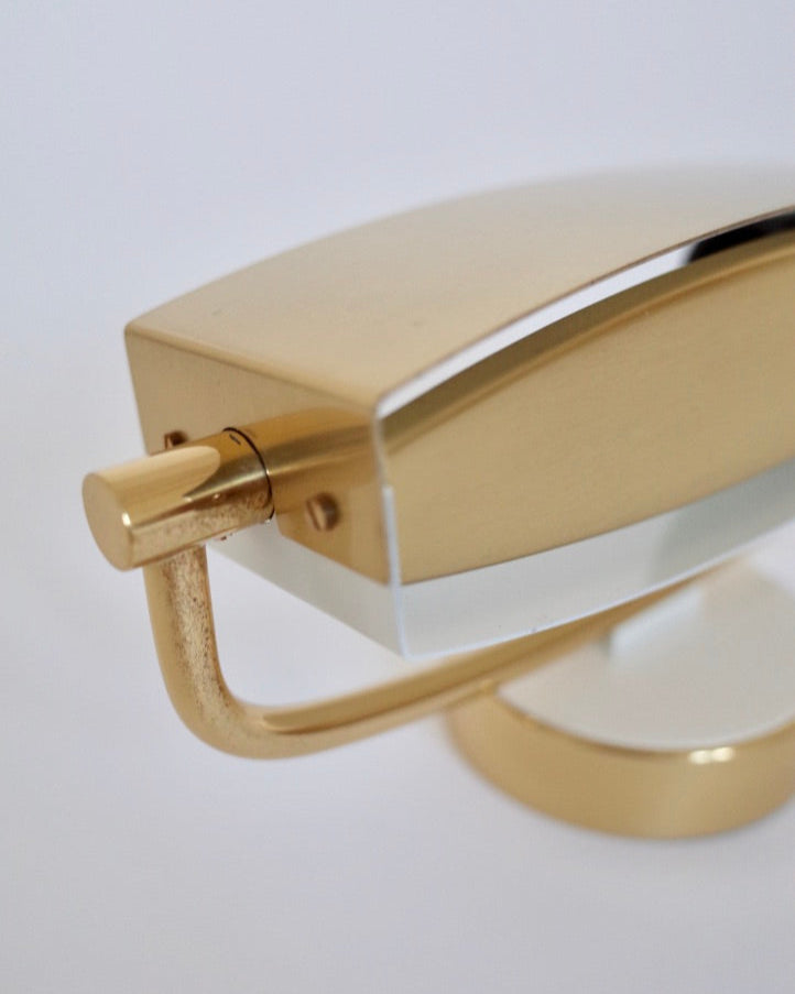 Jacques Biny Brass Appliqué Lamp 1950s Deadstock