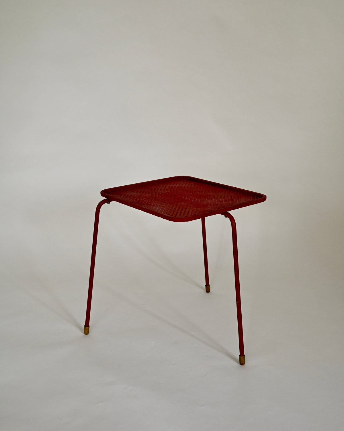 Mathieu Matégot Soumba tables, three-color set, France 1953