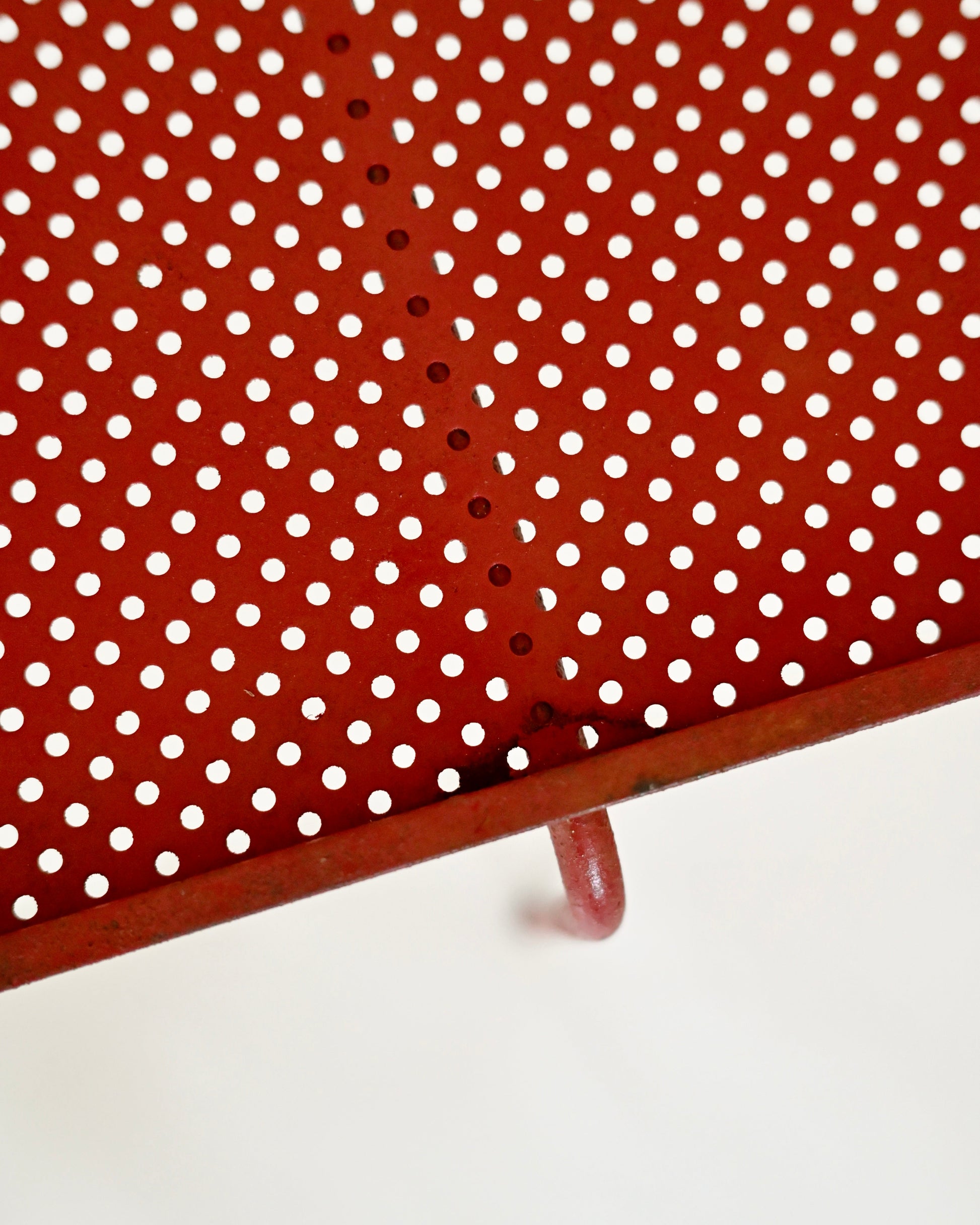 Mathieu Matégot Soumba tables, three-color set, France 1953