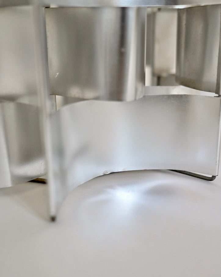 Max Sauze Aluminum Pendant Lamp, France, 1970s