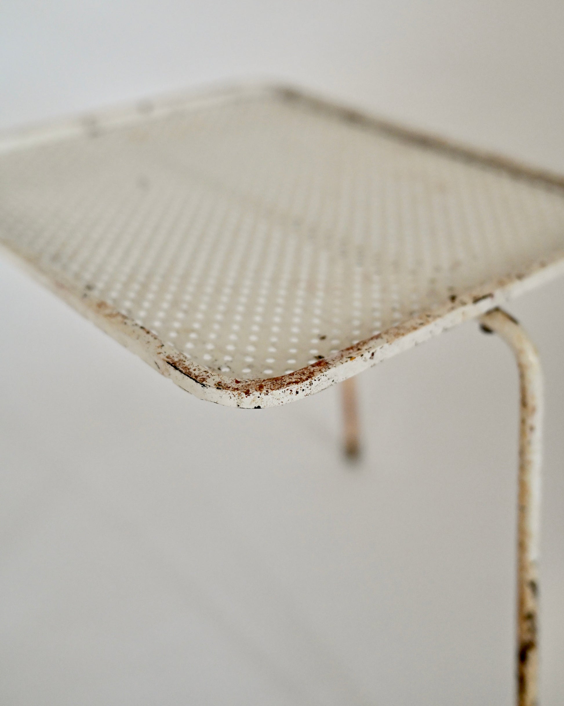 Mathieu Matégot Soumba tables, three-color set, France 1953