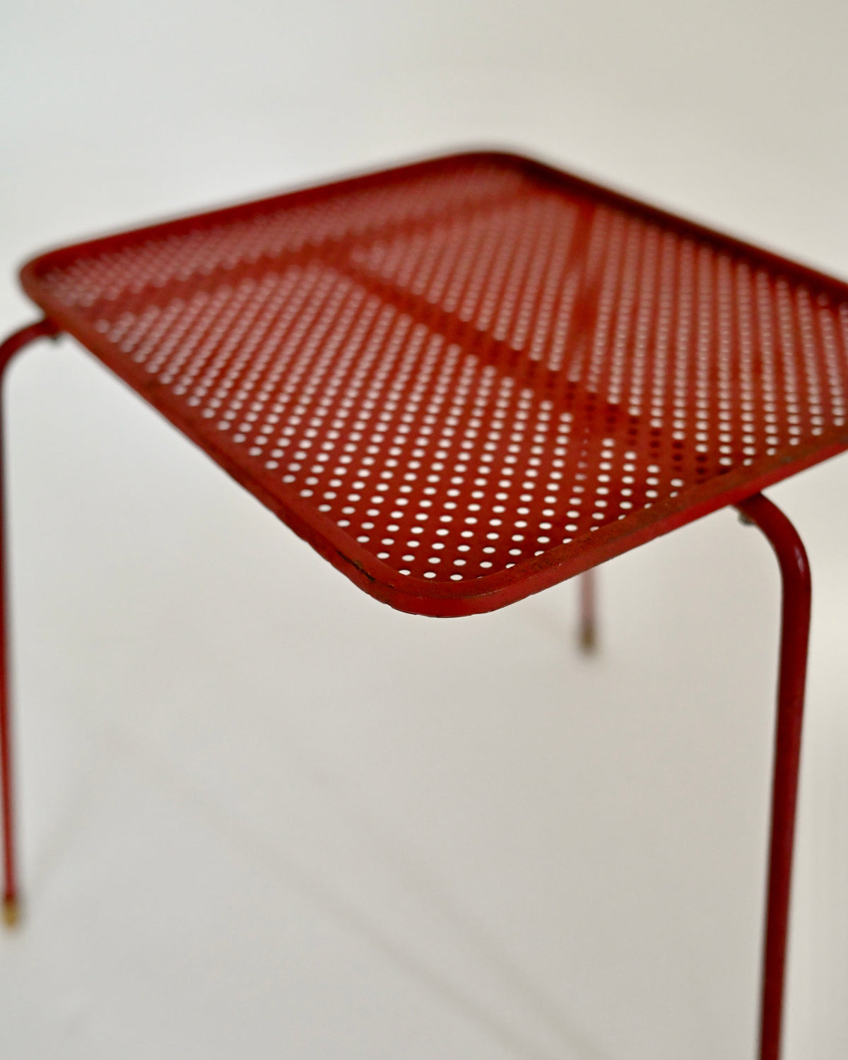 Mathieu Matégot Soumba tables, three-color set, France 1953