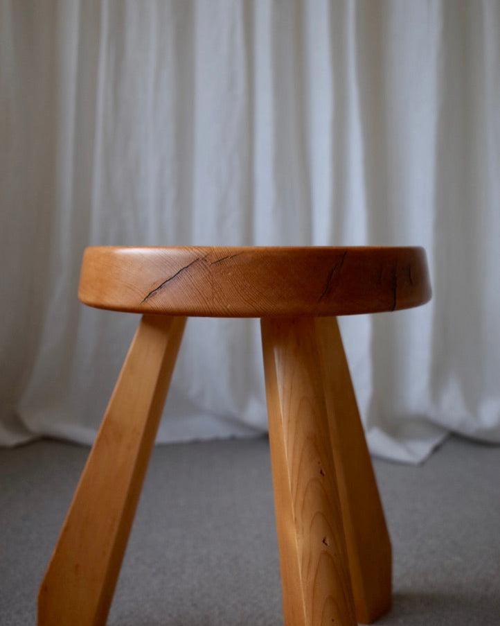 Charlotte Perriand Meribel SNDOZ Stool Les Arcs 1970s – Budista