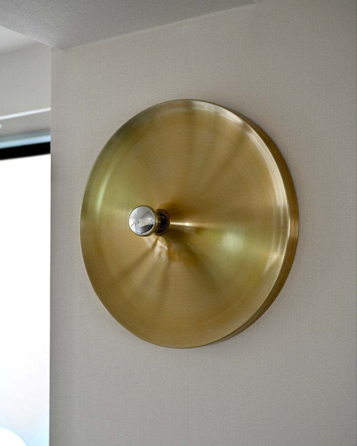 Charlotte Perriand Gold Aluminum Wall Lamp for Les Arcs 1960s 50cm