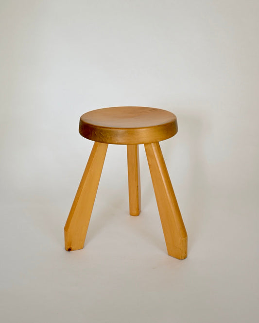 Charlotte Perriand Meribel SNDOZ Stool Les Arcs 1970s