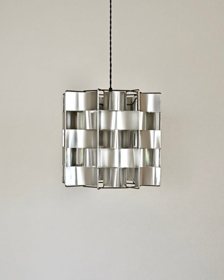 Max Sauze Aluminum Pendant Lamp, France, 1970s