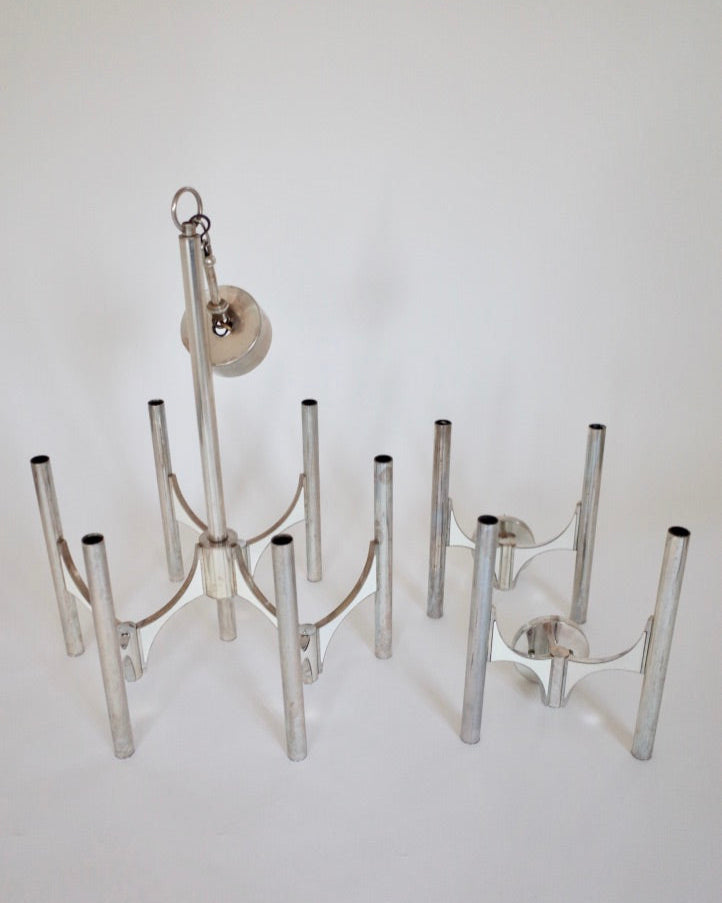 Gaetano Sciolari Model-105 Chandelier 1970s