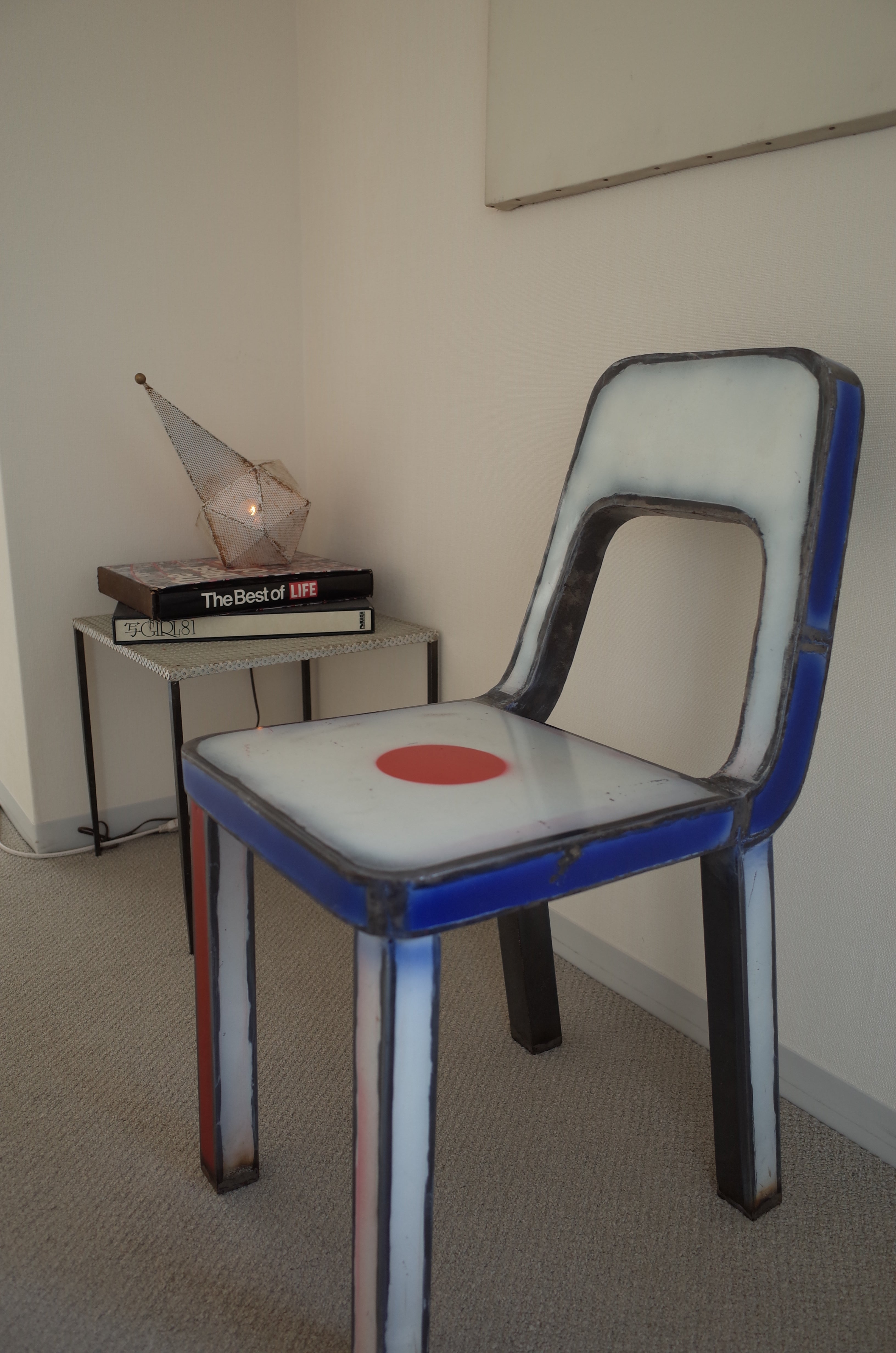 Anacleto Spazzapan モダンデザイン スチール チェア 椅子 Anacleto Spazzapan - Steel Chair - Giappone~Japan~ Italy - 2000s