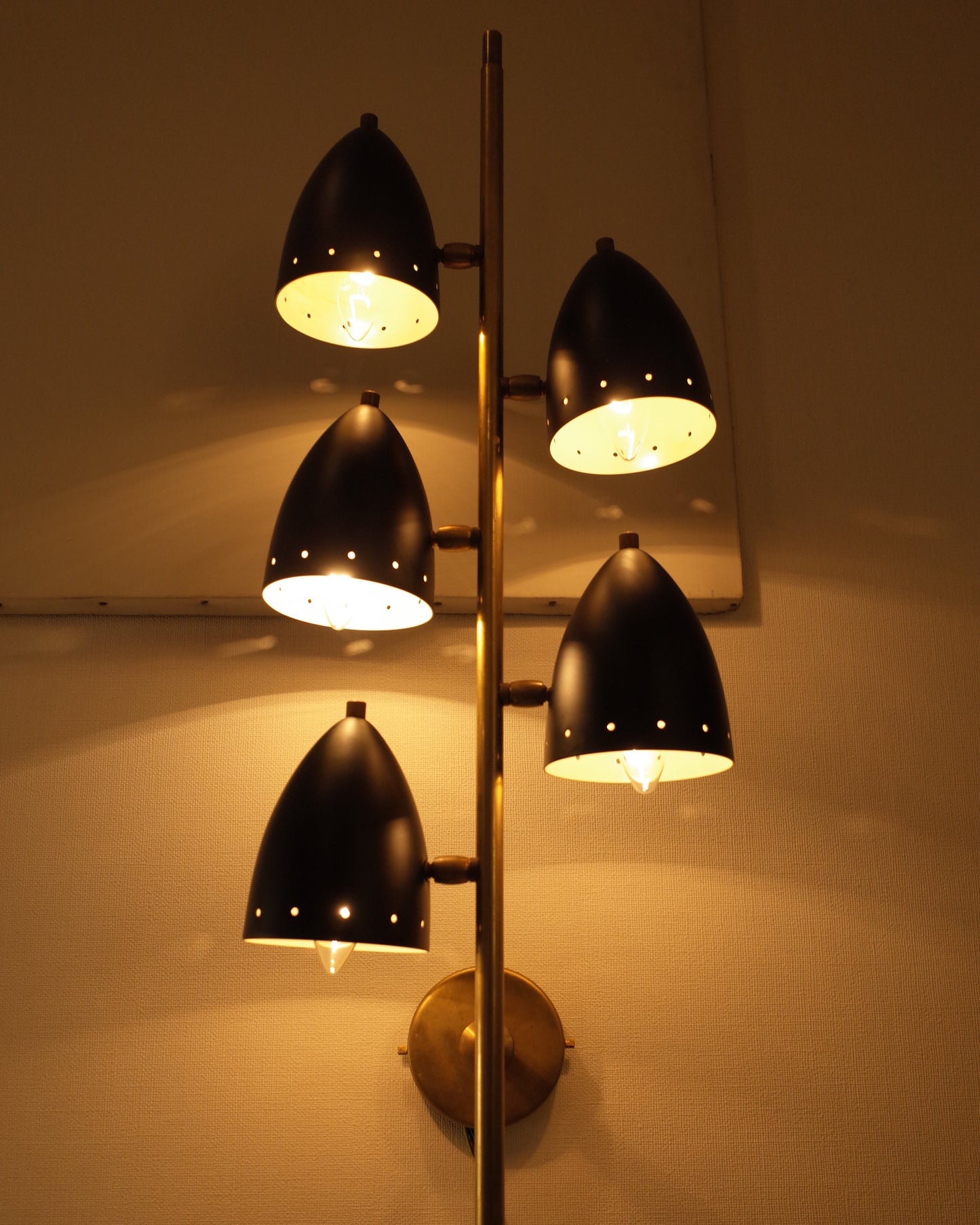 Italy 5 lights Brass Wall Lamp