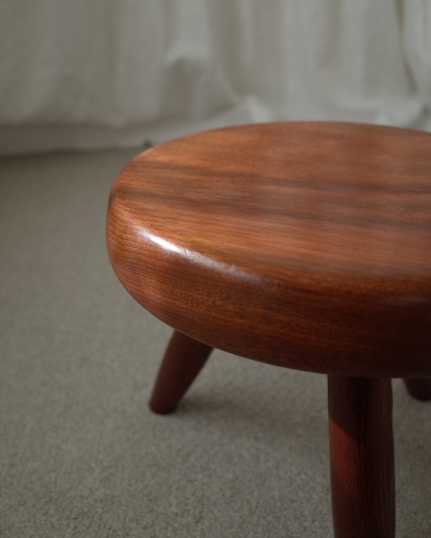 Charlotte Perriand Berger Stool 1950s Mahogany