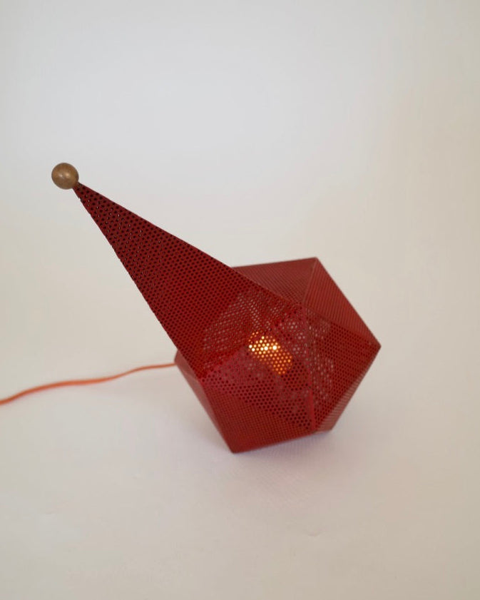 Mathieu Mategot ‘Baghdad’ Lamp 1954s Red