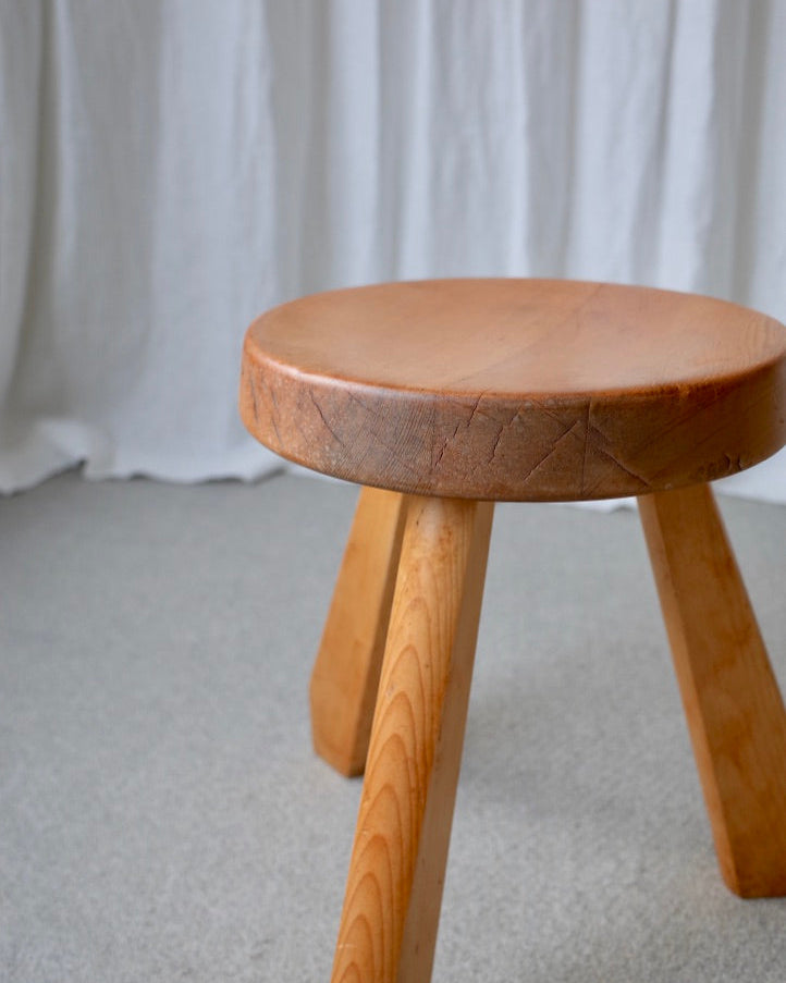 Charlotte Perriand Meribel SNDOZ Stool Les Arcs 1970s