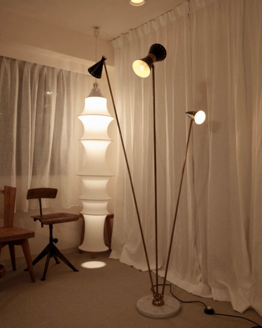 Italy Brass 3Arms Floor lamp Stilnovo Styler