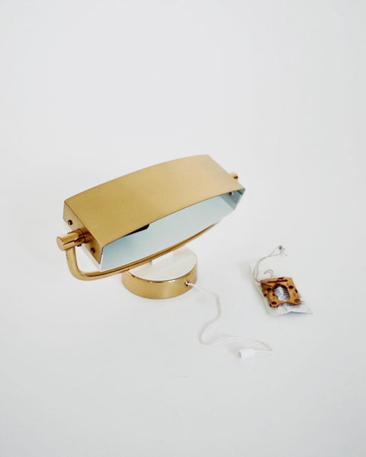 Jacques Biny Brass Appliqué Lamp 1950s Deadstock