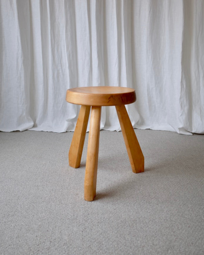 Charlotte Perriand Meribel SNDOZ Stool Les Arcs 1970s