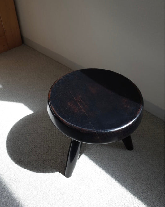 Charlotte Perriand Berger Black Stool 1950s