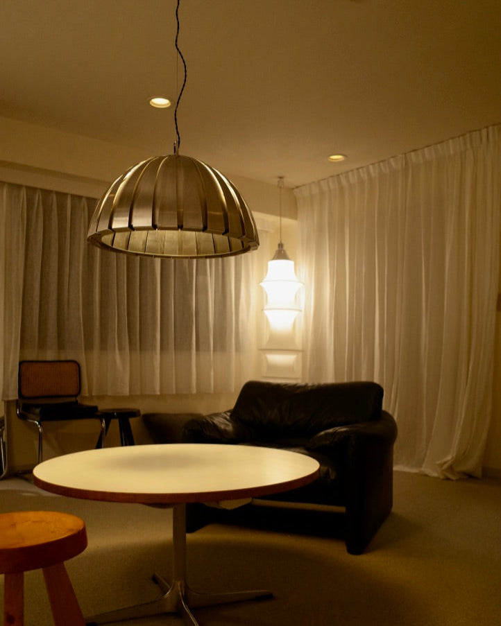 Martinelli Luce – Elio Martinelli  Steel ceiling lamp 1960s