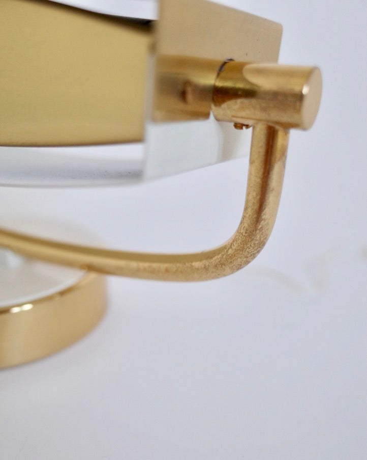 Jacques Biny Brass Appliqué Lamp 1950s Deadstock